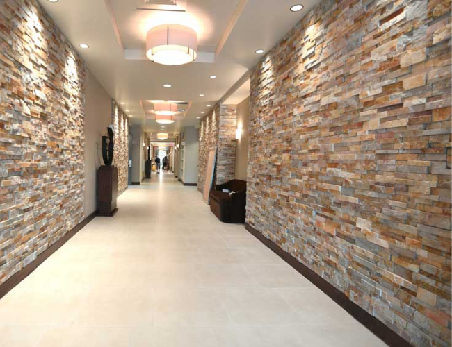 faux stone panels interior in UAE