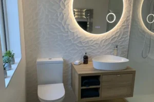 Bathroom Wall Cladding with lights Dubai