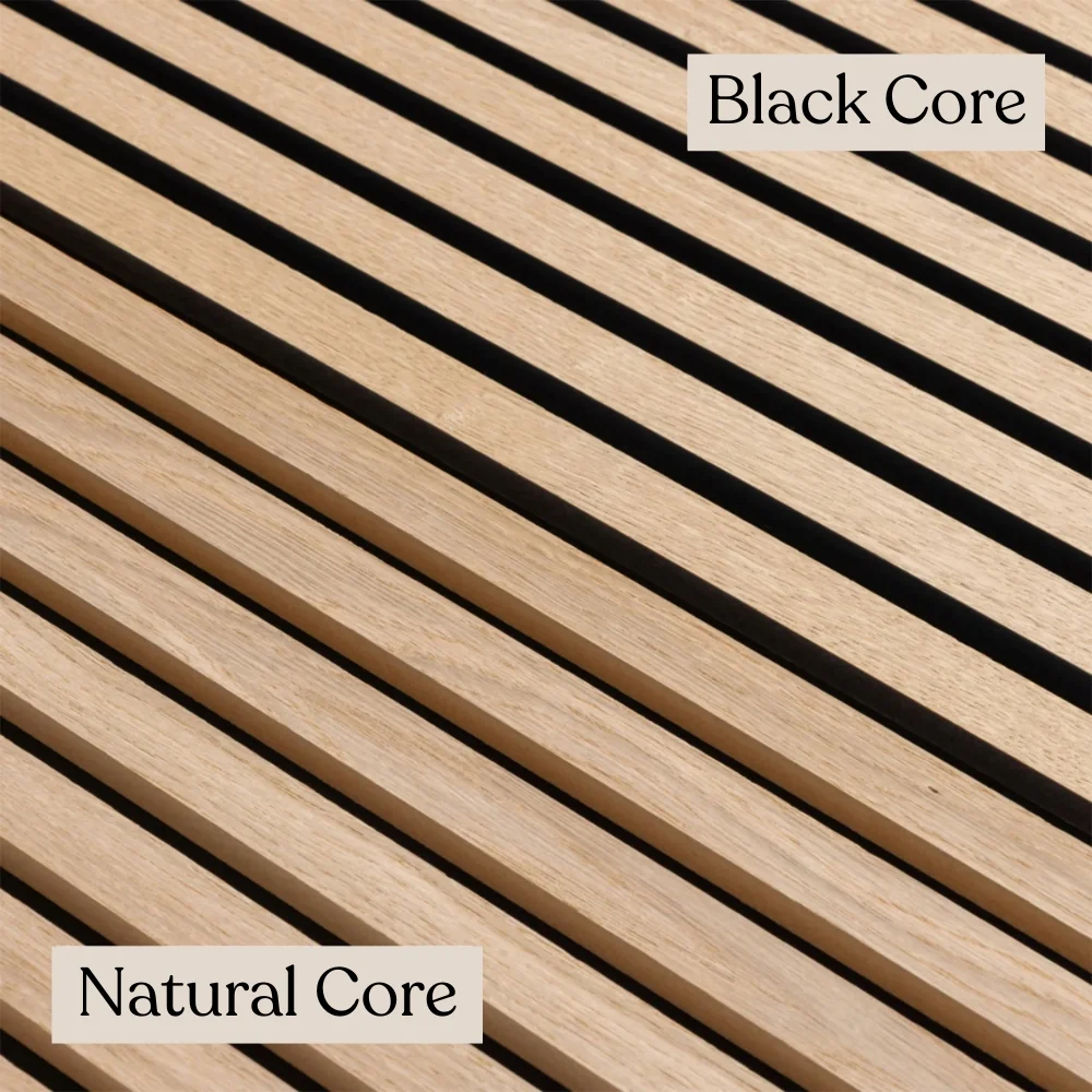 Black Core Oak Slat Detail