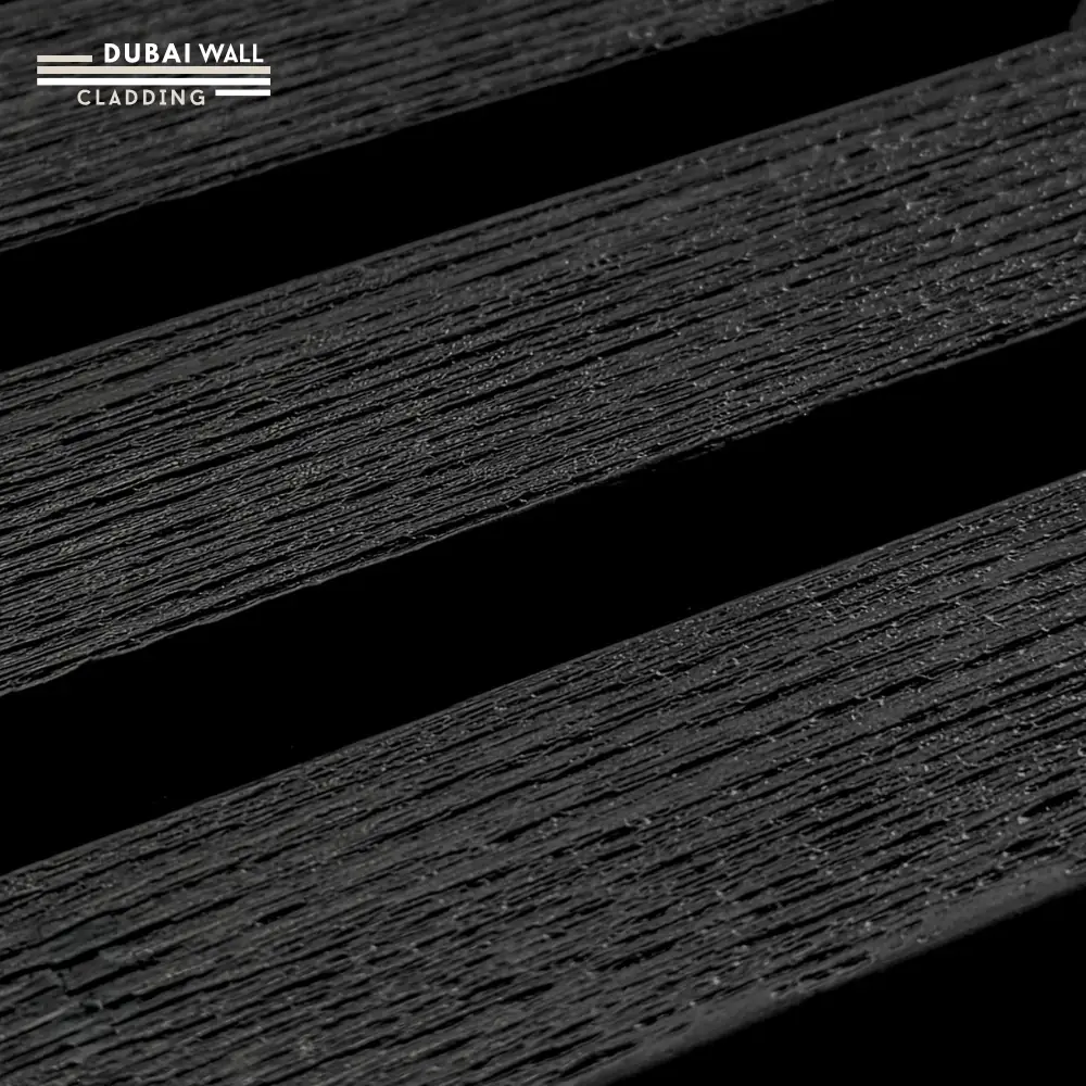 Close up black oak WPC.