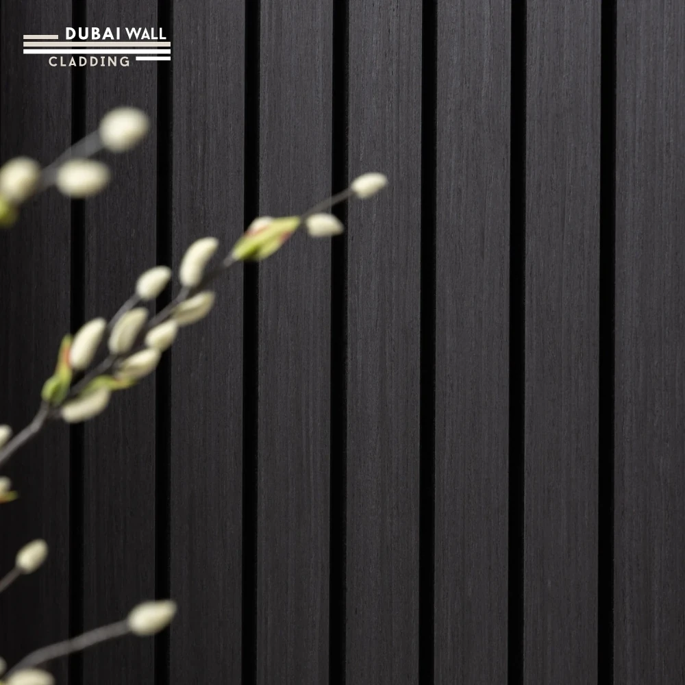Black wall panel side profile.