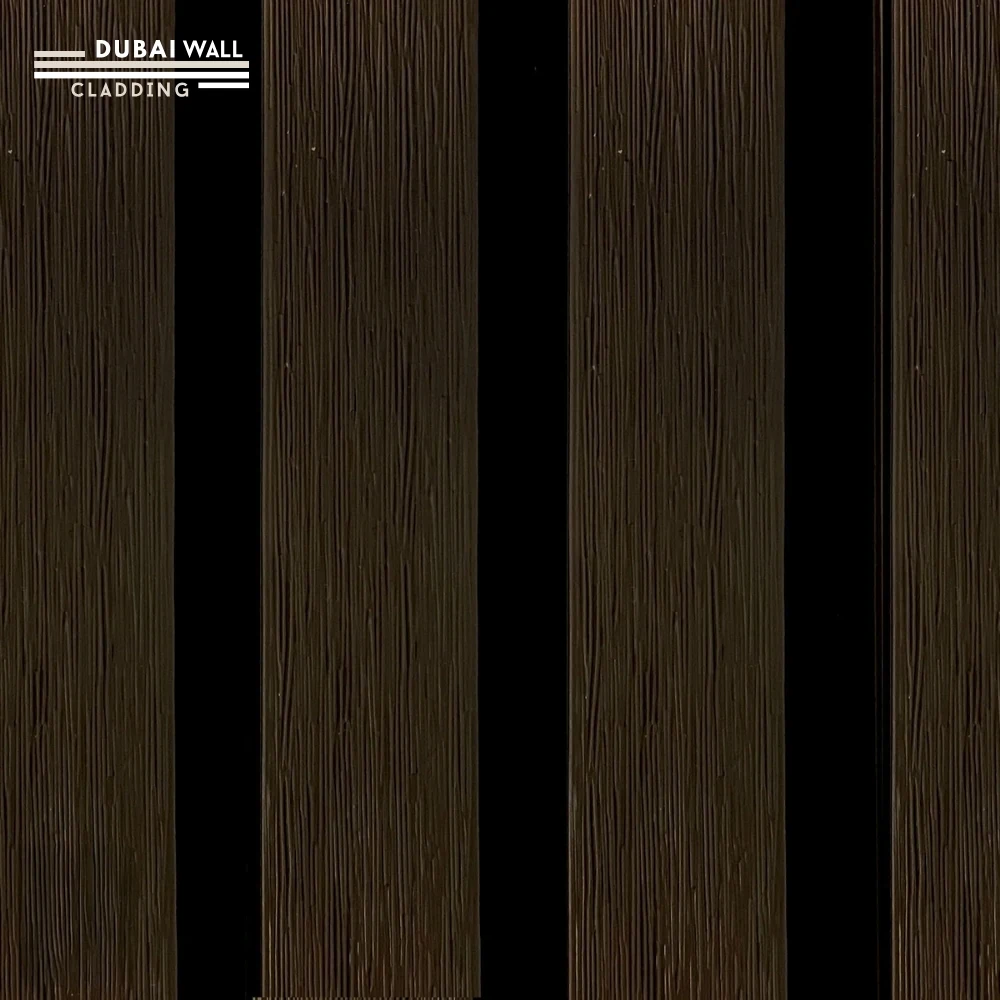Side profile brown outdoor cladding.