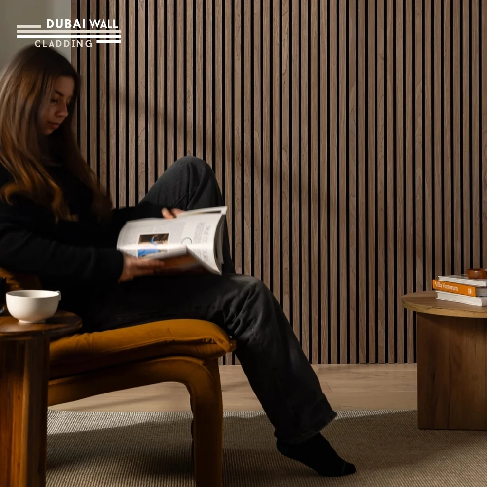 SlatWall Acoustic Deep Walnut Panel