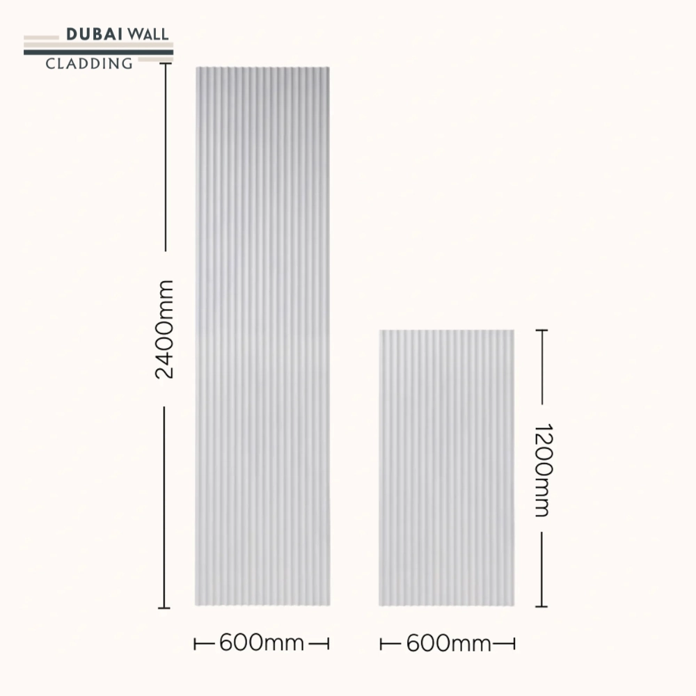 Close up fluted MDF curve.