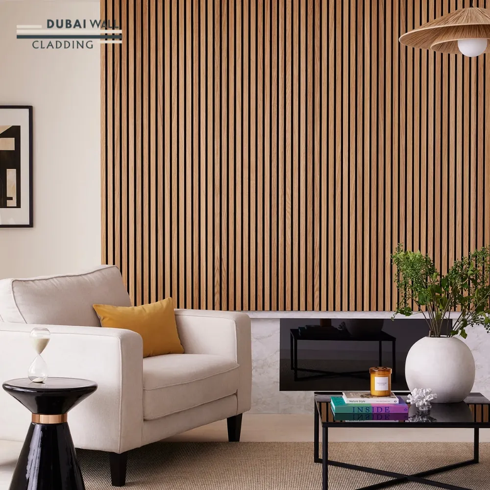 SlatWall Acoustic Honey Oak Wall Panel