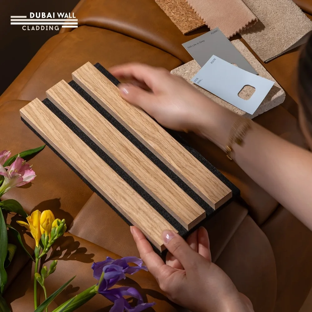 Side profile honey oak panel.