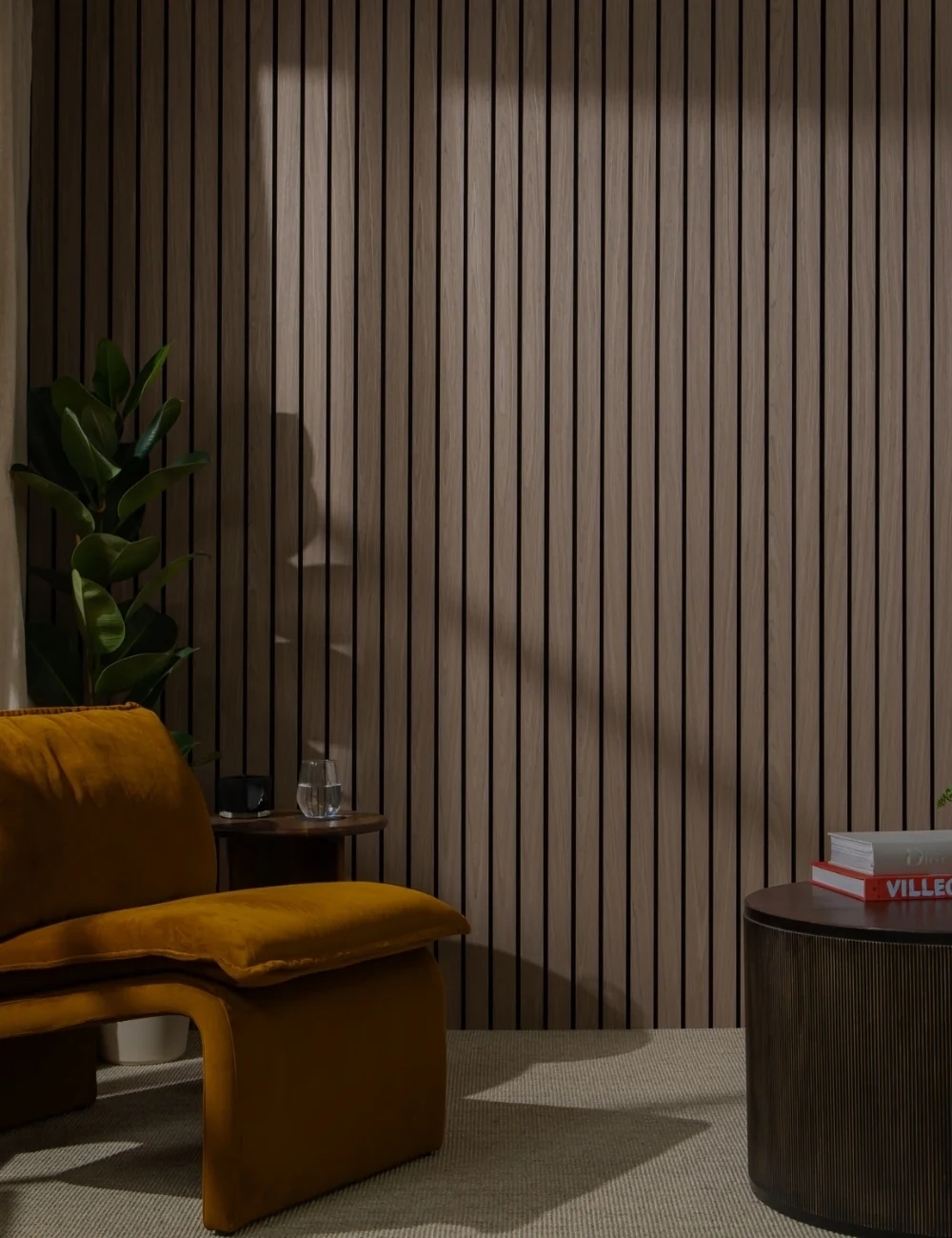 Luxury living room wall panels.