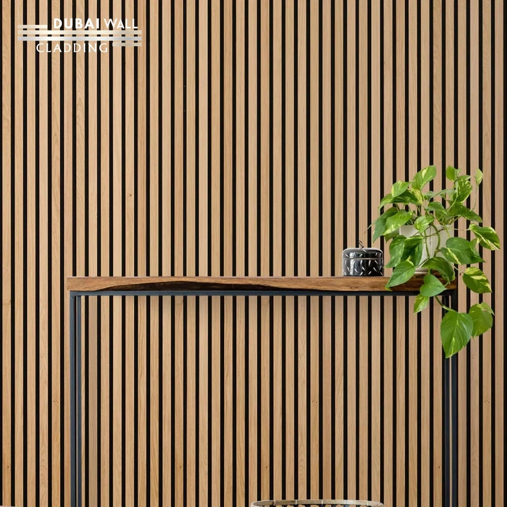 Close-up oak wood slats
