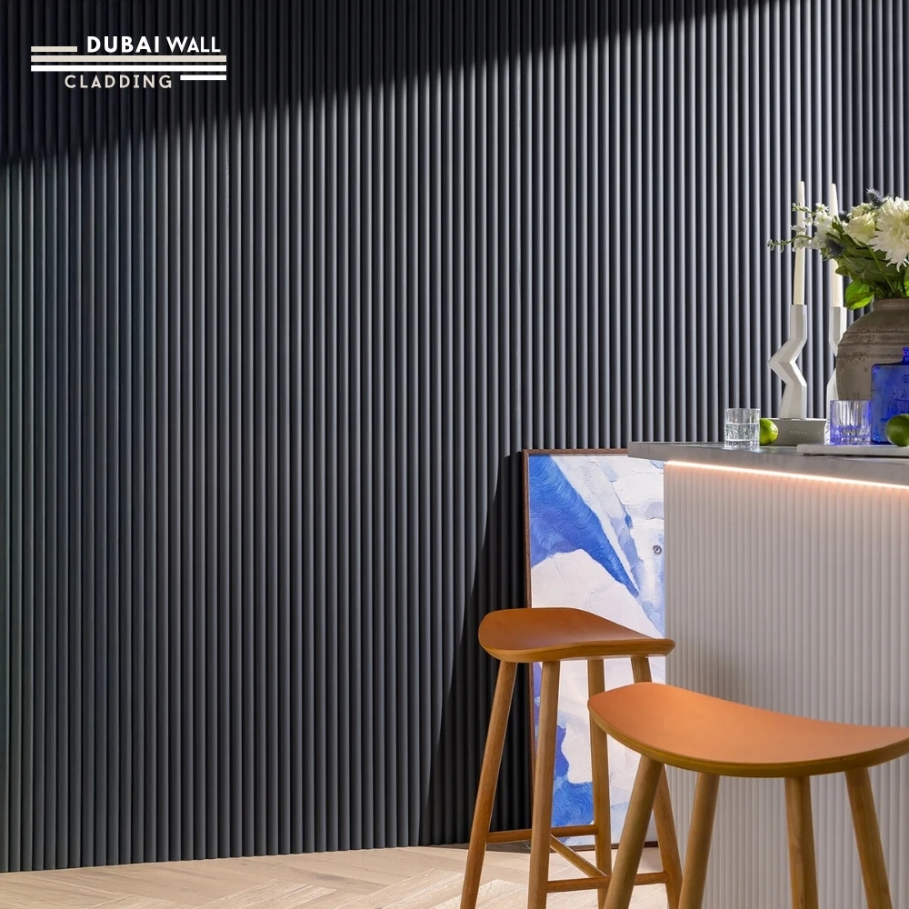 Side profile reeded MDF panel.
