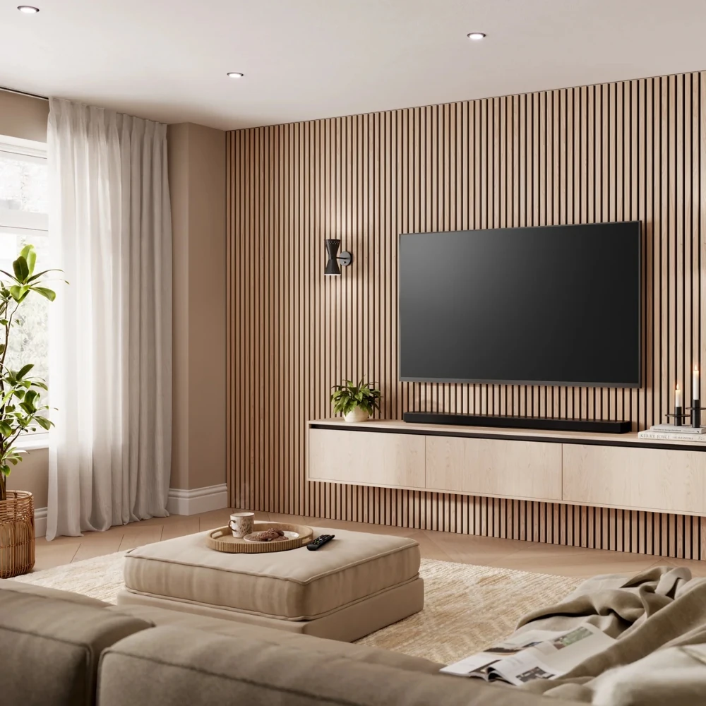 Natural Oak Panel Living Room