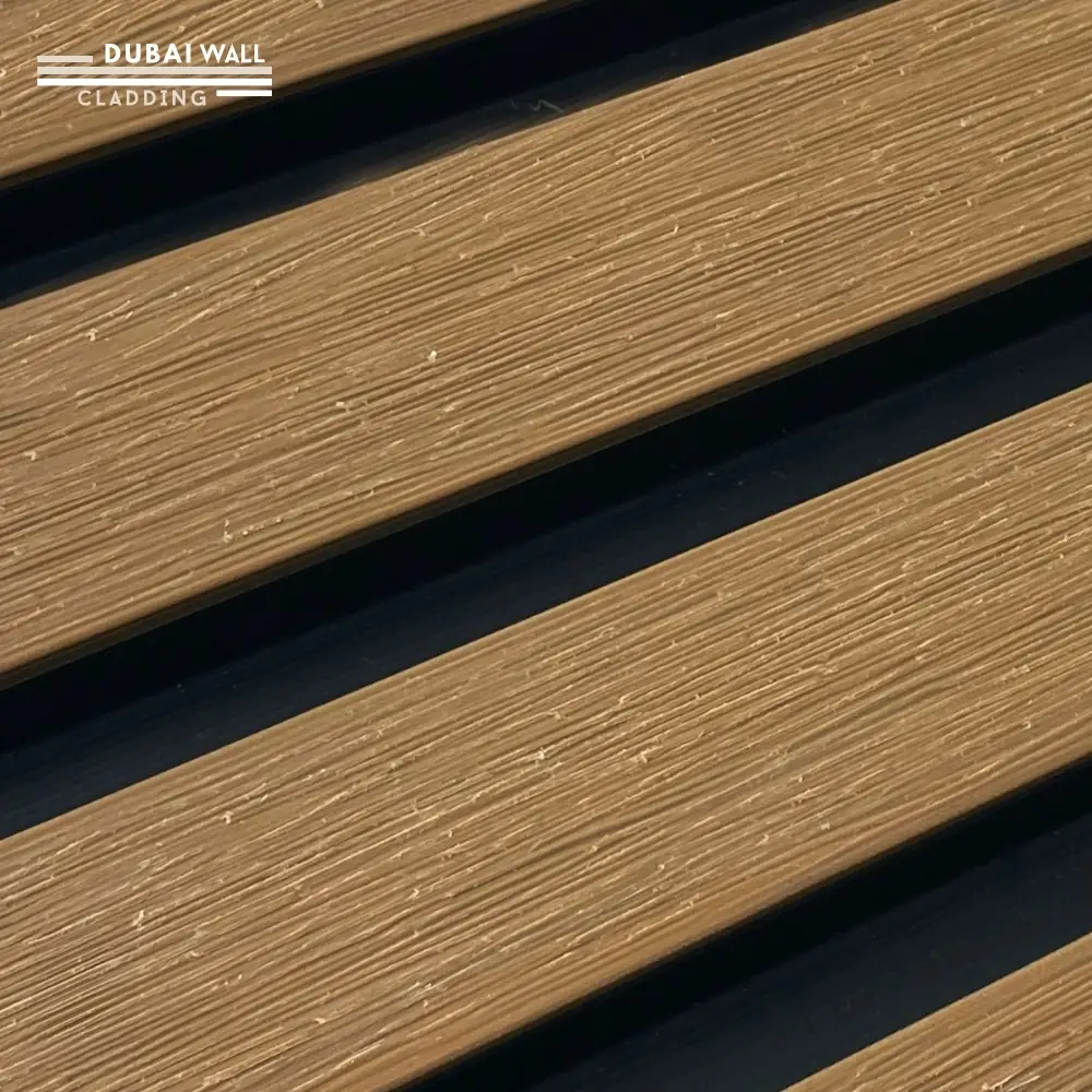 Close up teak WPC texture.