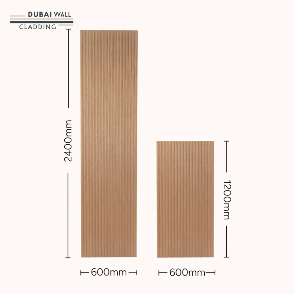 Close up walnut reeded veneer.