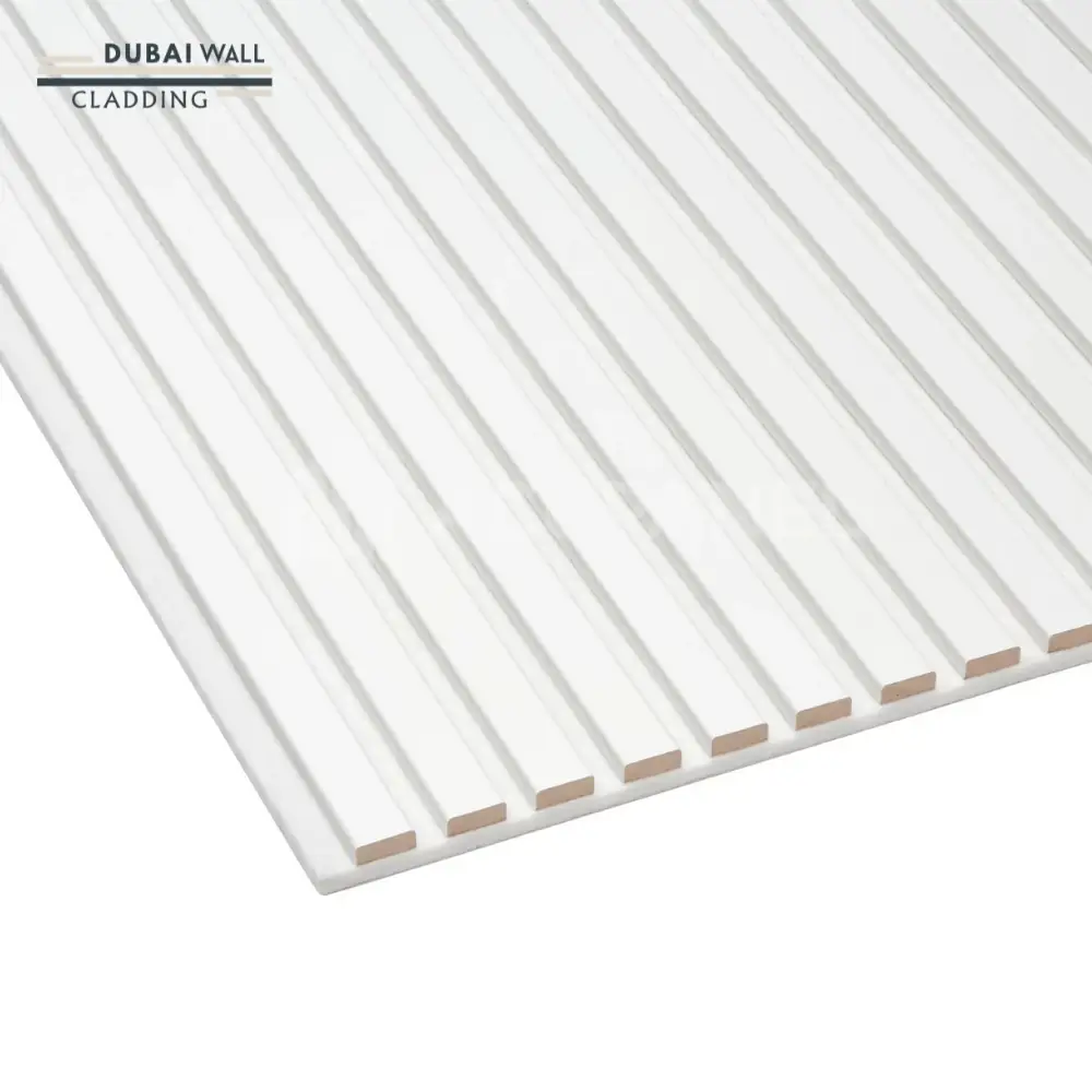 White slat wall cladding Dubai