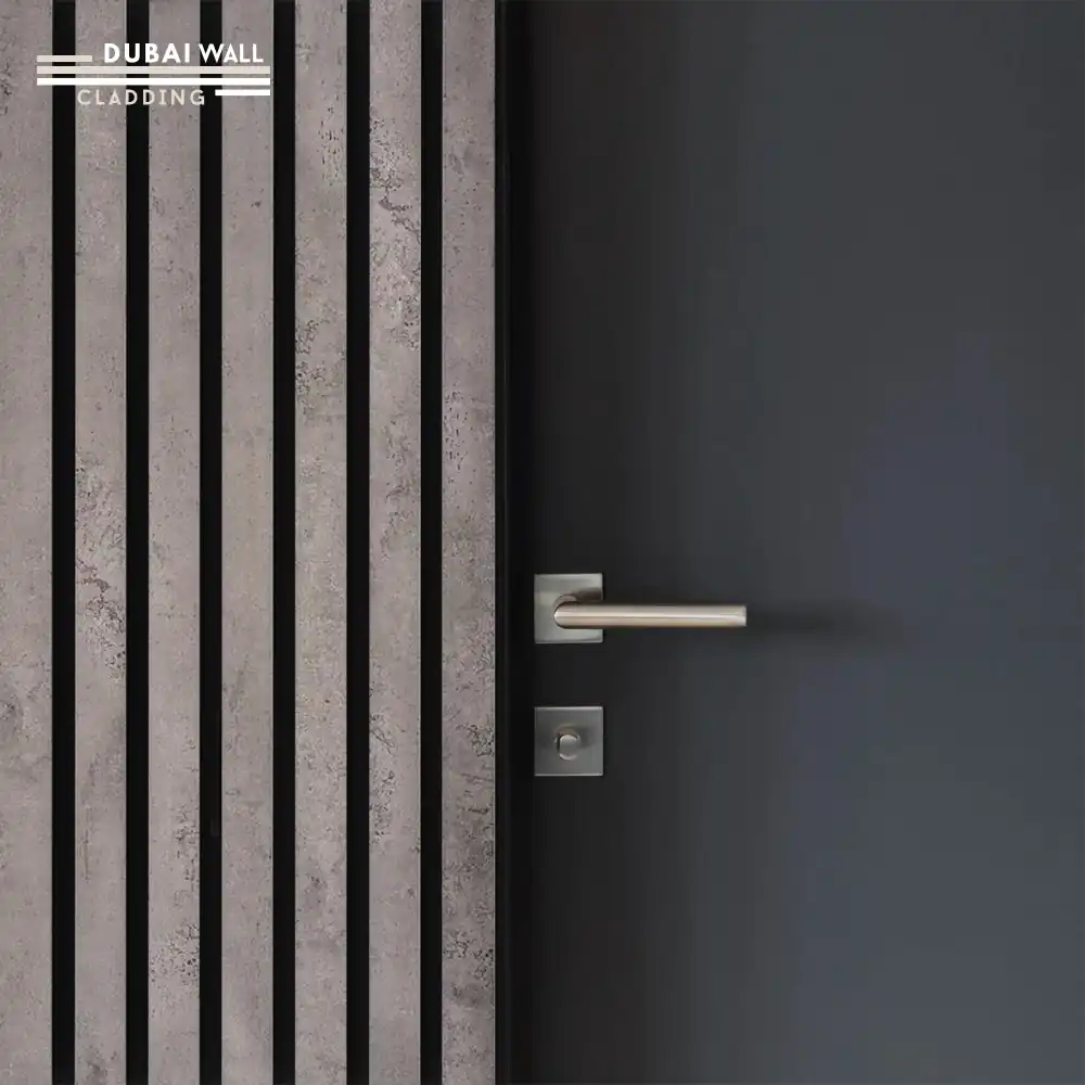 Grey slat wall cladding Dubai