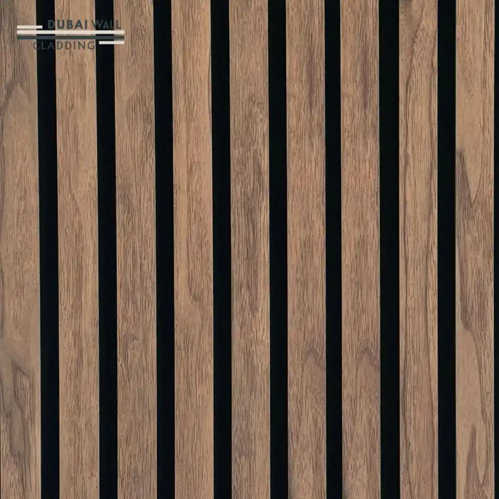 Side profile brown acoustic panel.