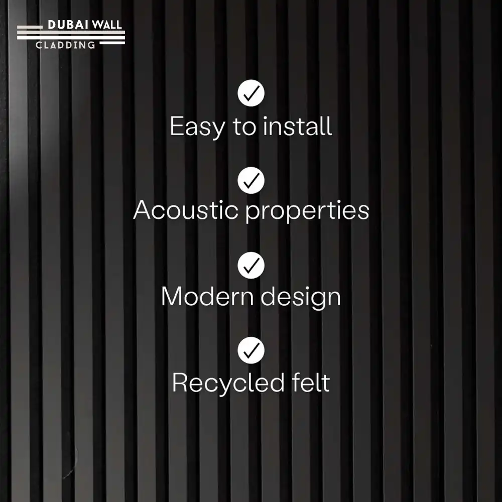 Black slat panel mounting process