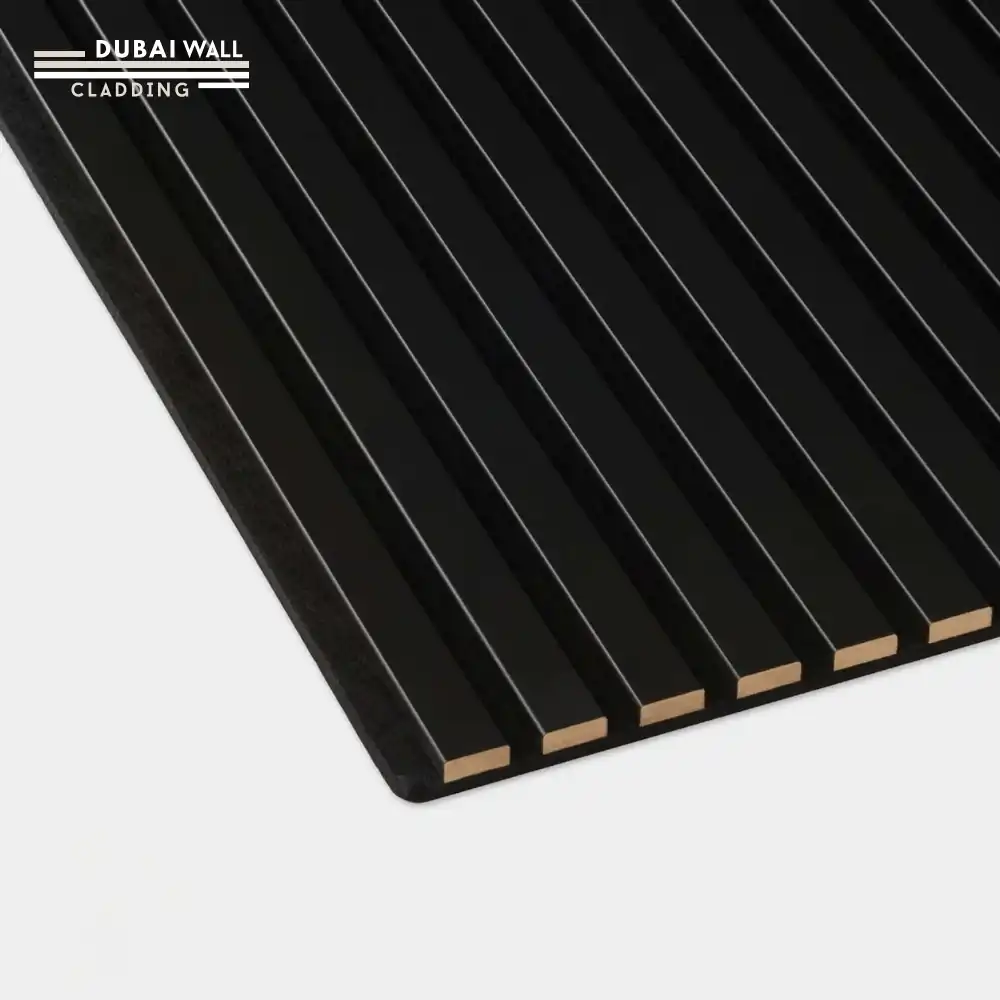 Close up black slat texture