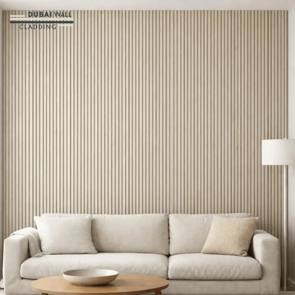 Alabaster oak interlock wall panel