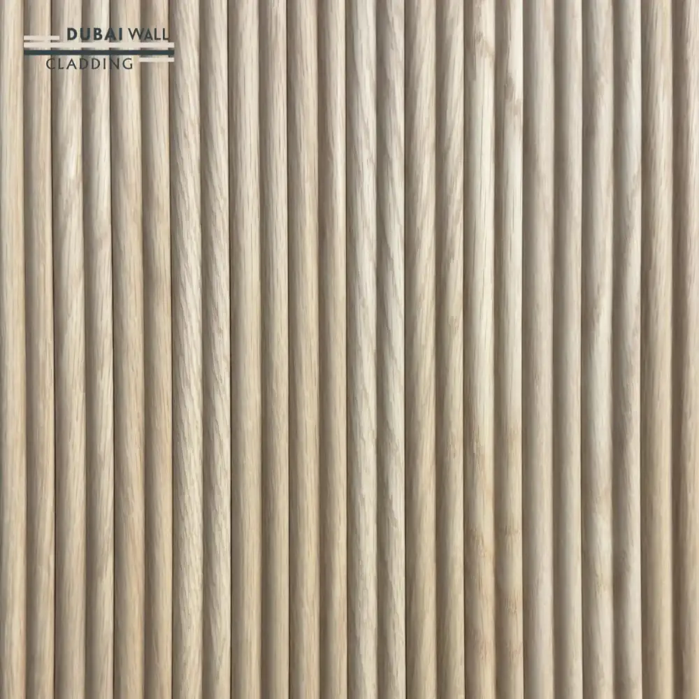 Oak fluted panel room installation.