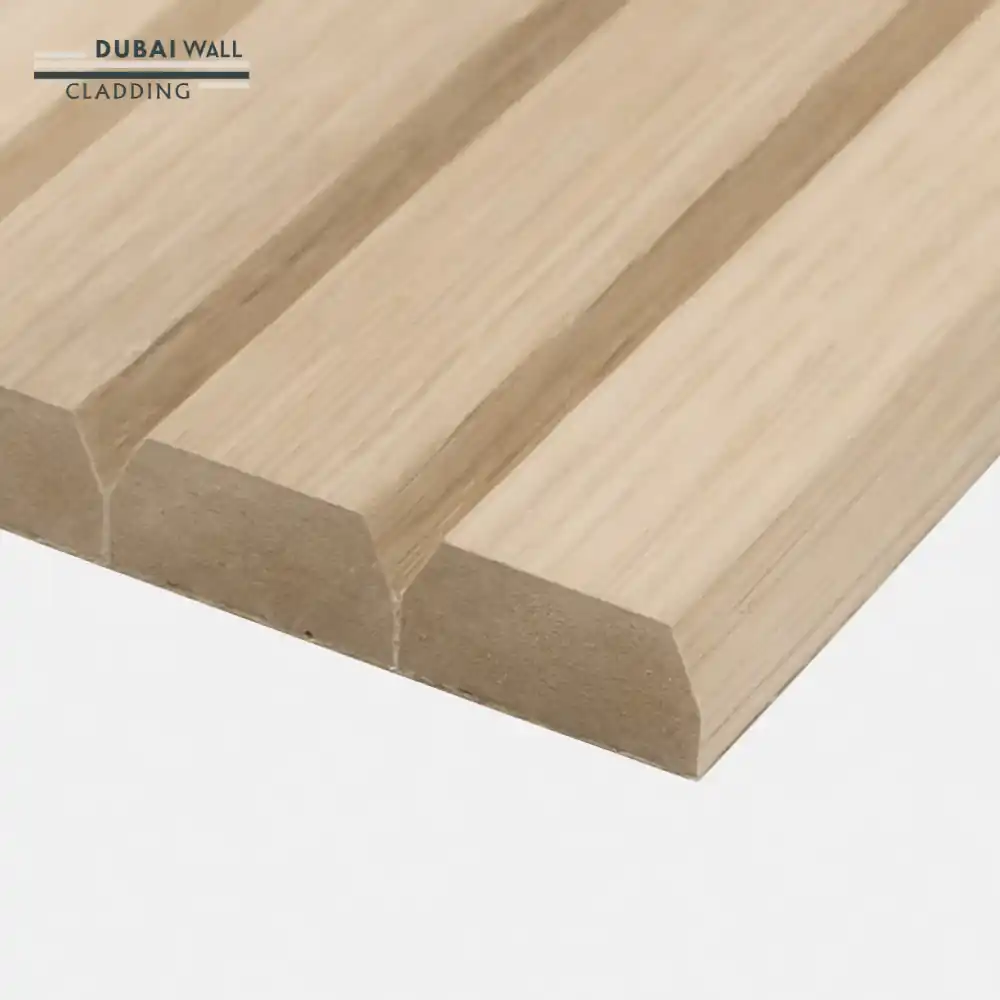 Square fluted oak panel texture