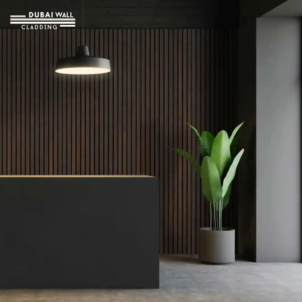 Acupanel smoked oak slat panels