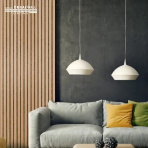 Oak wall panels living room