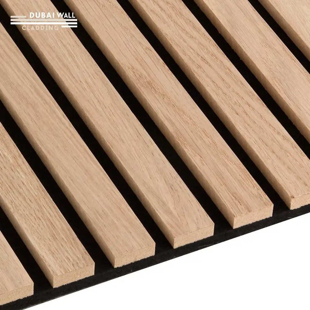 Acoustic felt backing oak panel