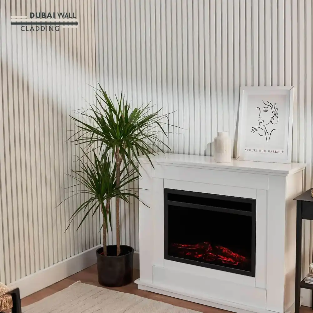 Acupanel white slat panels interior