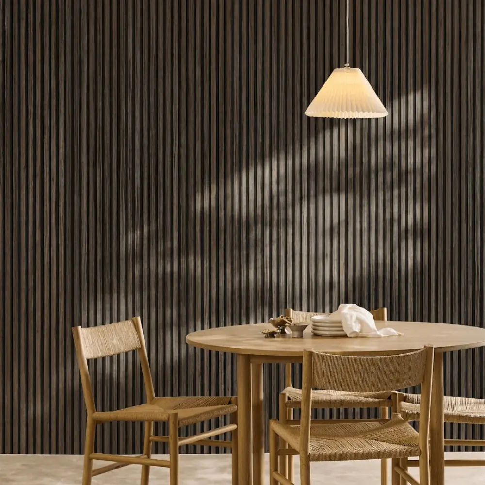 Black panel modern kitchen wall