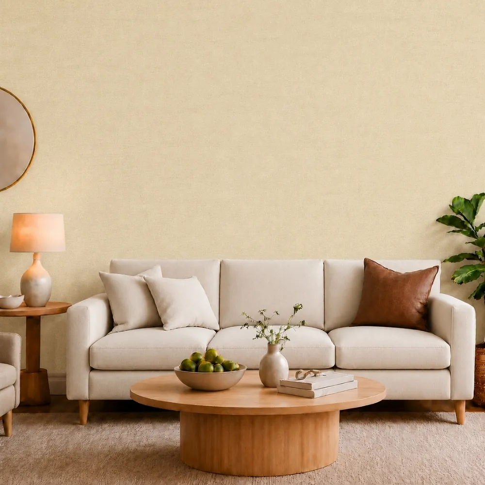 Golden Yellow Textured wallpaper room preview