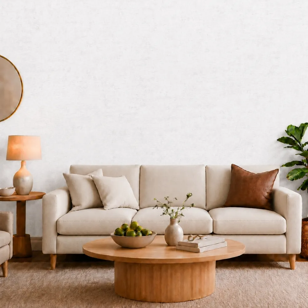 Pearl White Textured wallpaper room preview