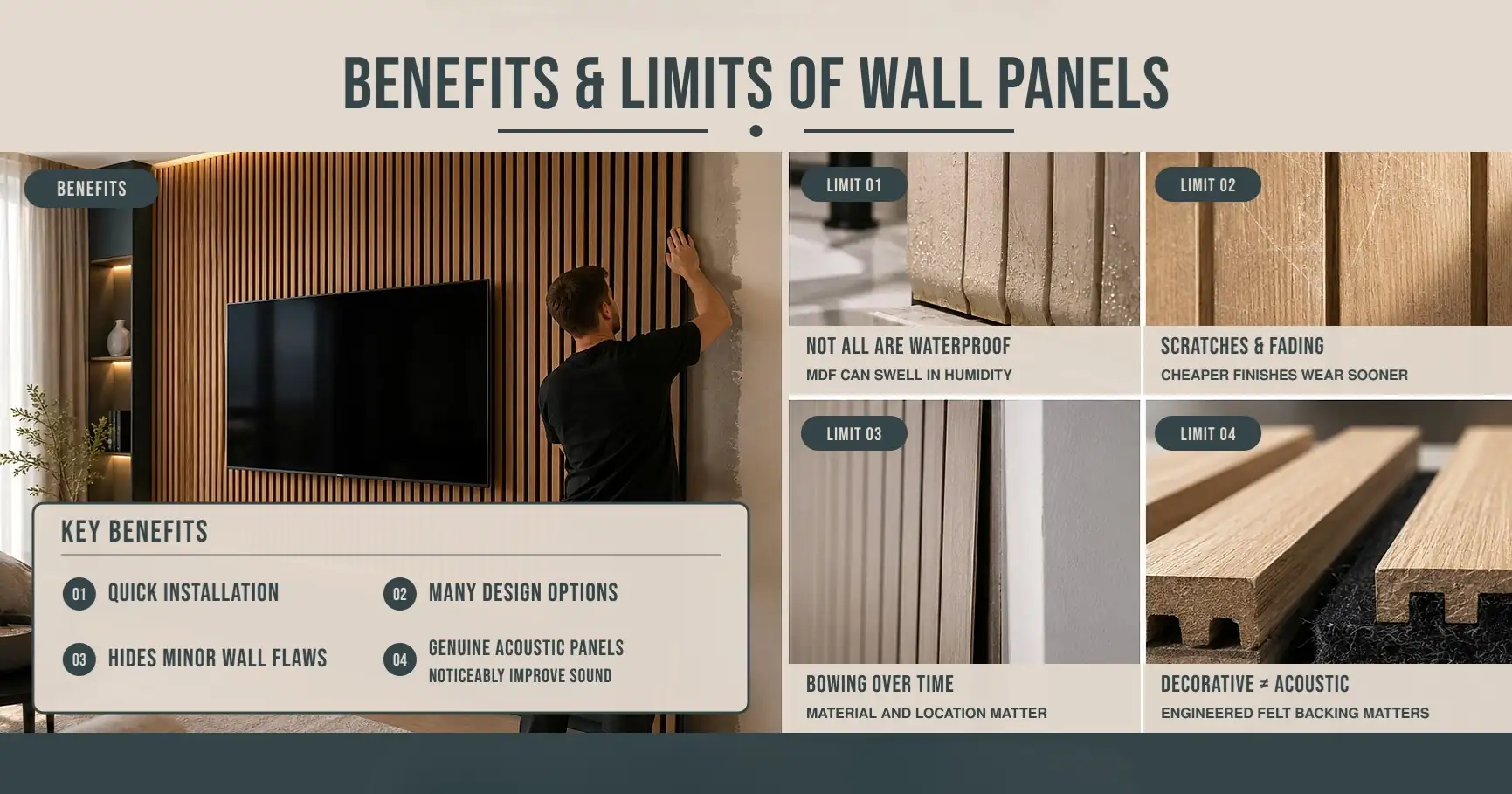 Wall Cladding vs Wall Panels in Dubai | Benefits, Costs and Best Uses Compared 8 Pros and Cons of Panels