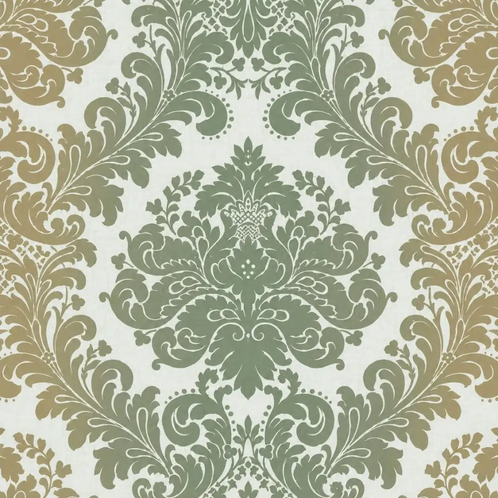 Sage Green & Mint Classic Damask wallpaper swatch