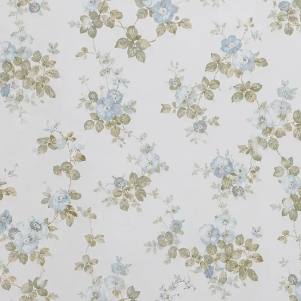 Sky Blue & White Floral wallpaper swatch