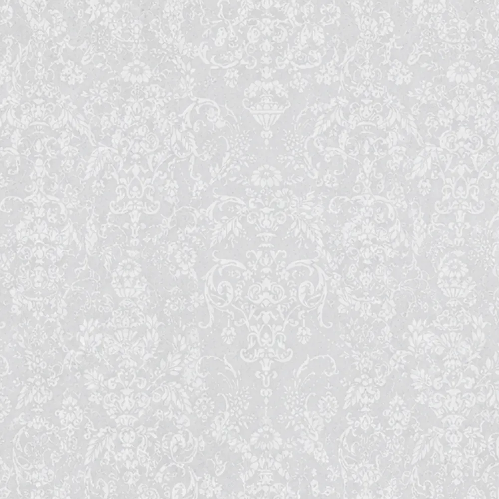 Sky Blue & White Urn Damask wallpaper swatch