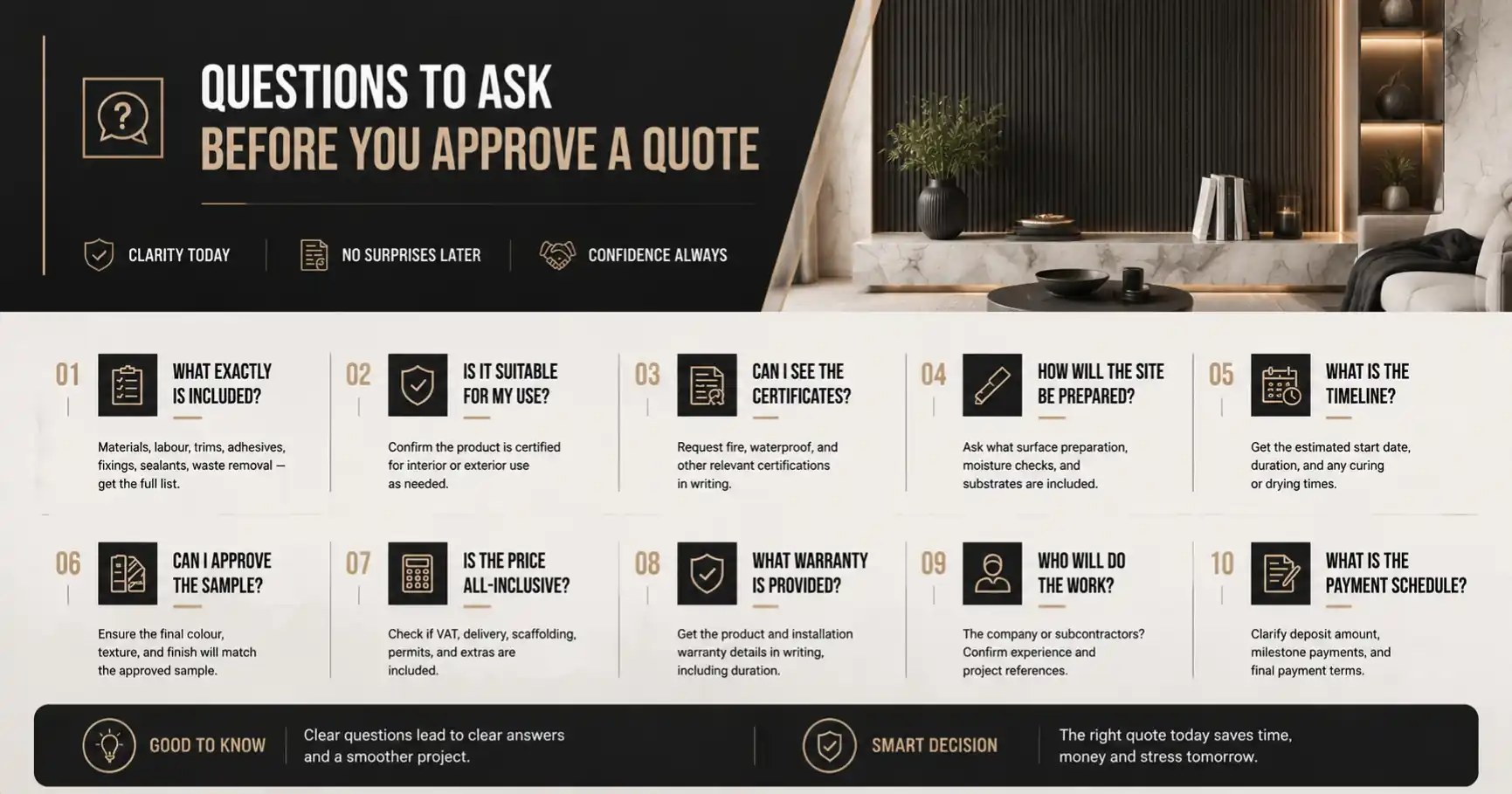 Wall Cladding vs Wall Panels in Dubai | Benefits, Costs and Best Uses Compared 18 WALL PANELS AND CLADDING