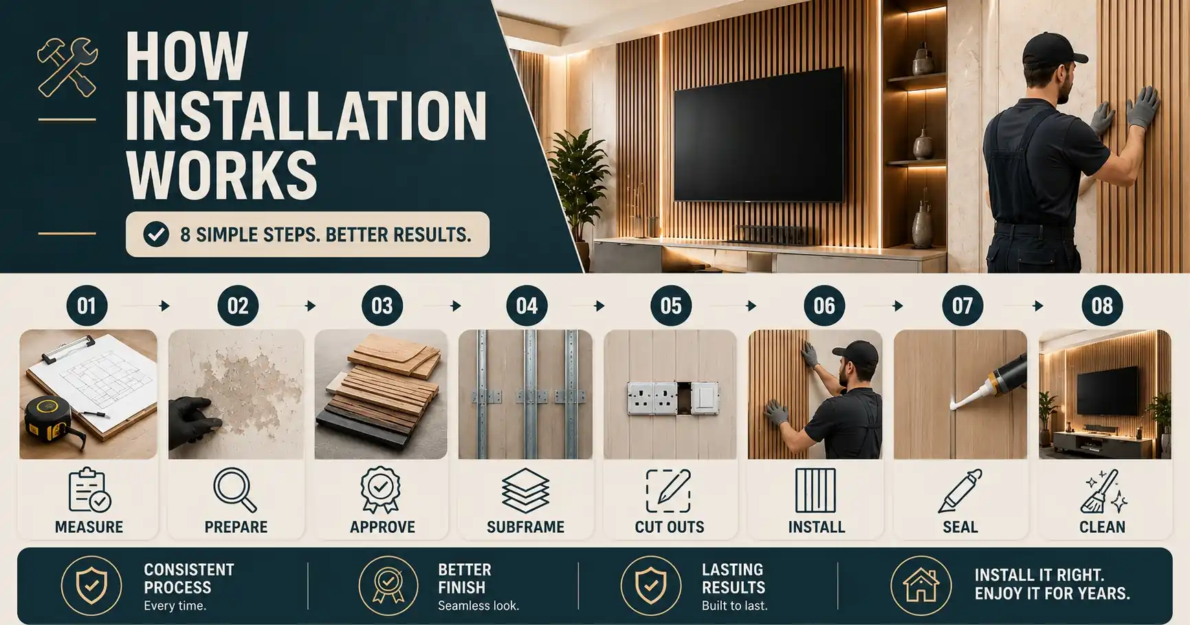 Wall Cladding vs Wall Panels in Dubai | Benefits, Costs and Best Uses Compared 15 Wall Panel and Cladding Installation Works