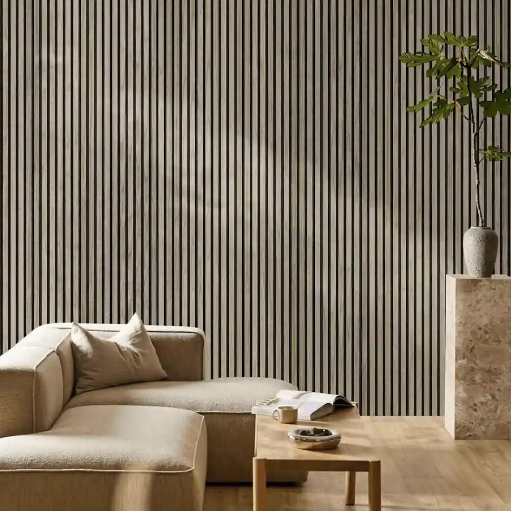 Weathered oak panel living room