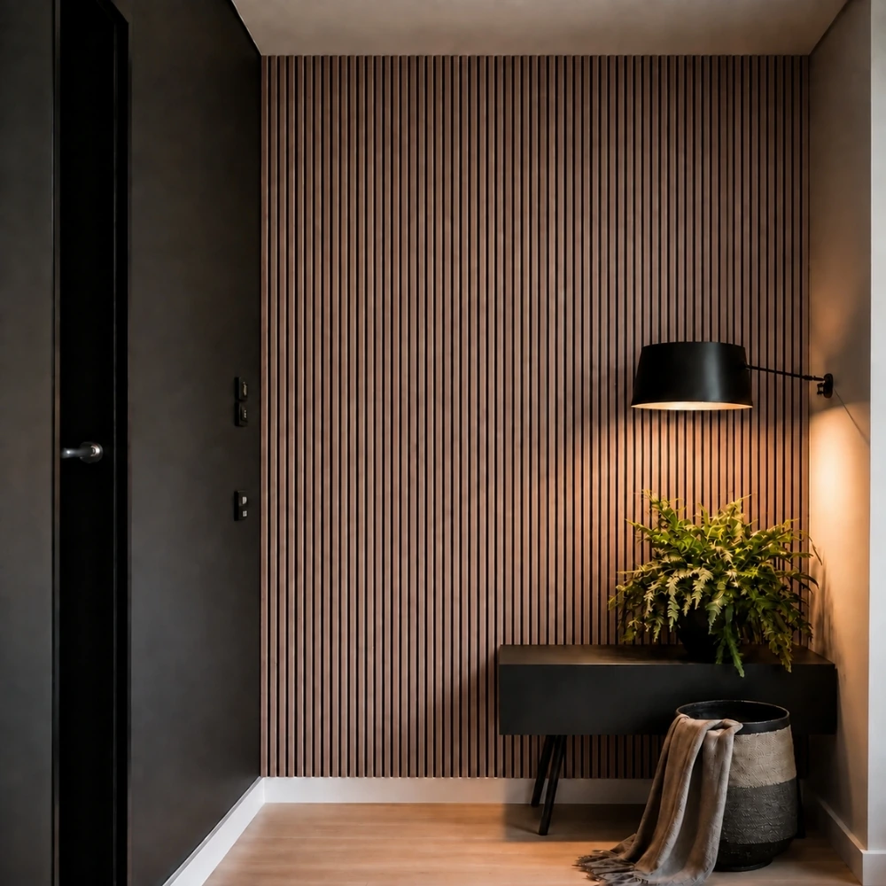 Dark Walnut Fluted Wall Panel 1 Dark Walnut Fluted Wall Panel