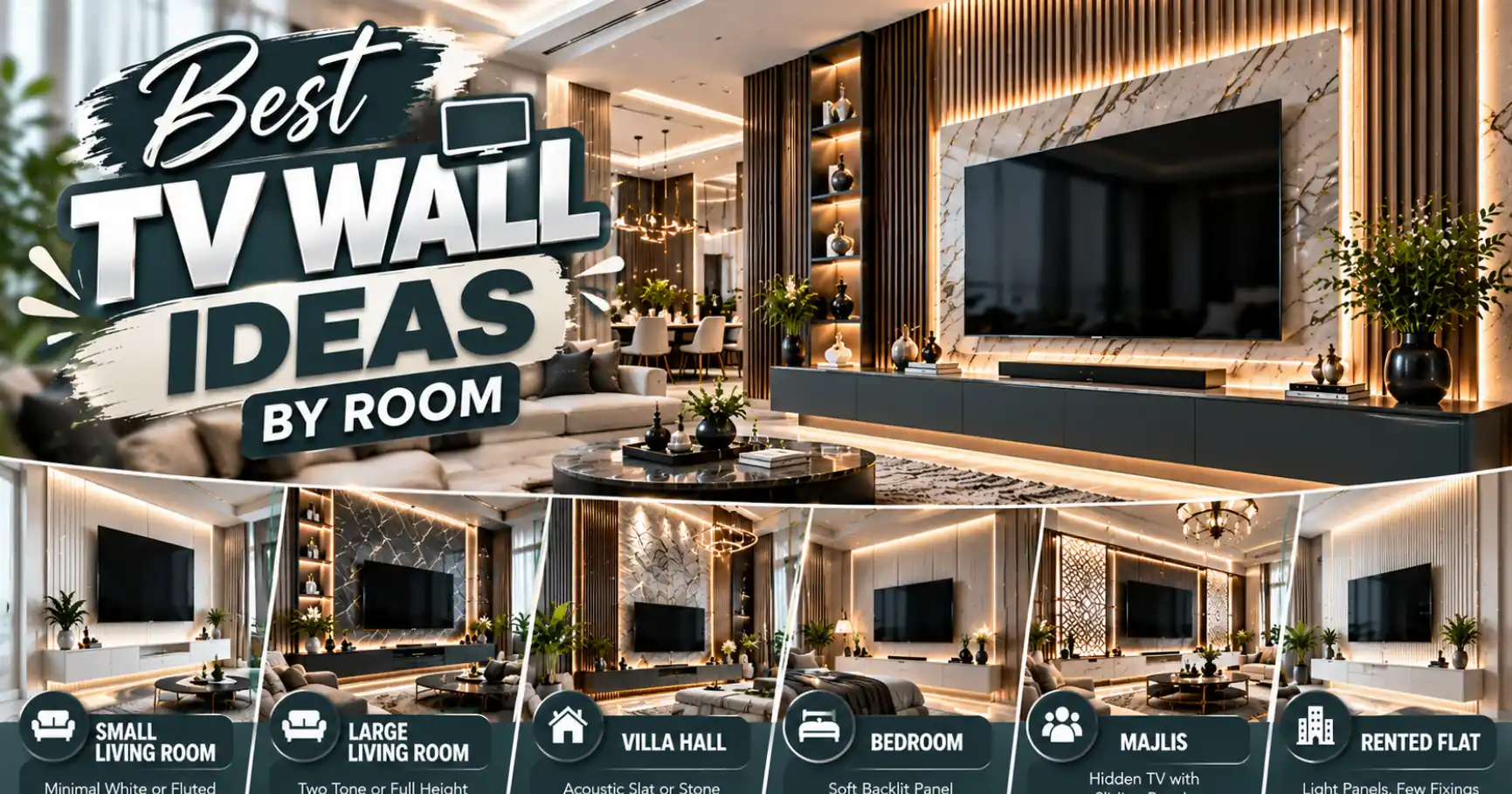 TV Wall Panel Design Ideas for Dubai Homes 10 Best TV Wall Ideas by Room