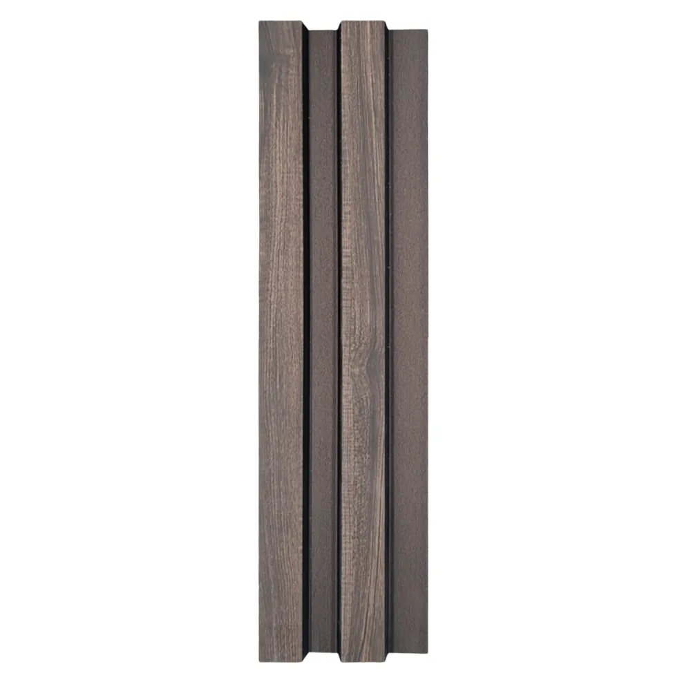 Dark oak slat panel profile sample