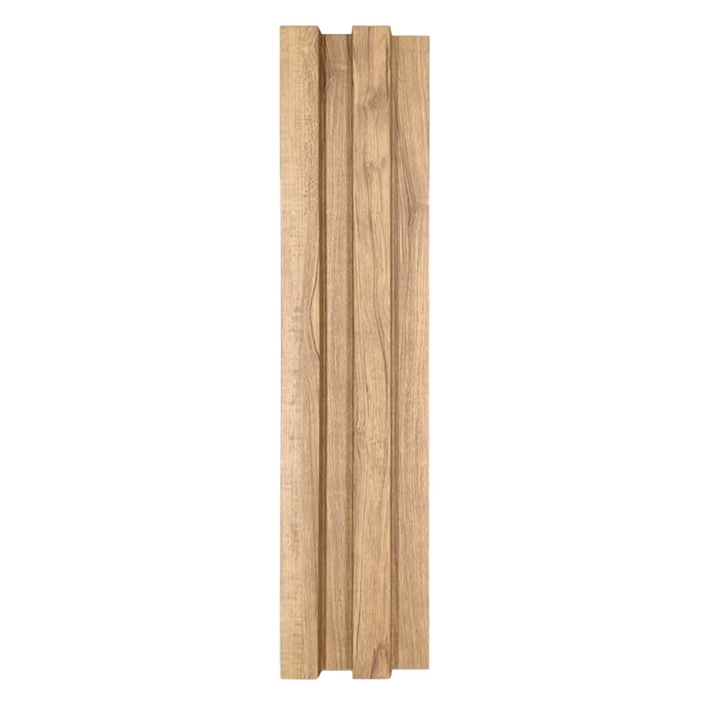 Golden oak slat panel profile sample