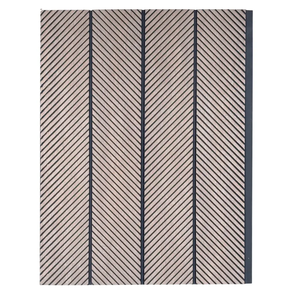 Greige herringbone wall panel sample