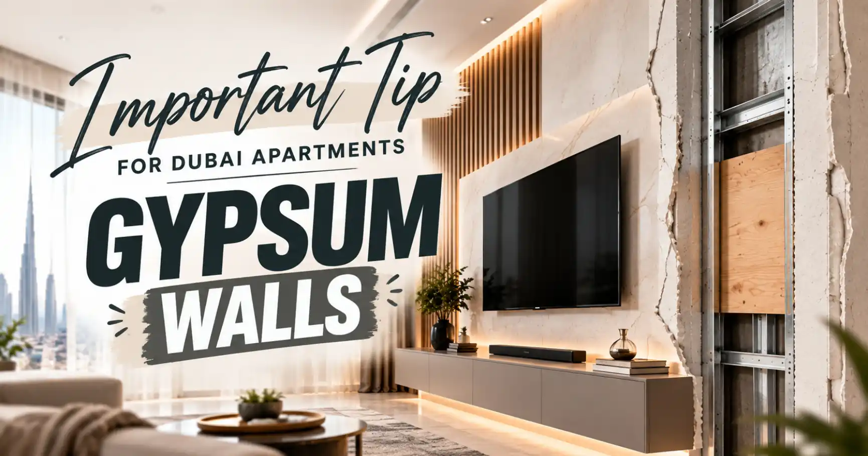 TV Wall Panel Design Ideas for Dubai Homes 7 Important Tip for Dubai Apartments Gypsum Walls