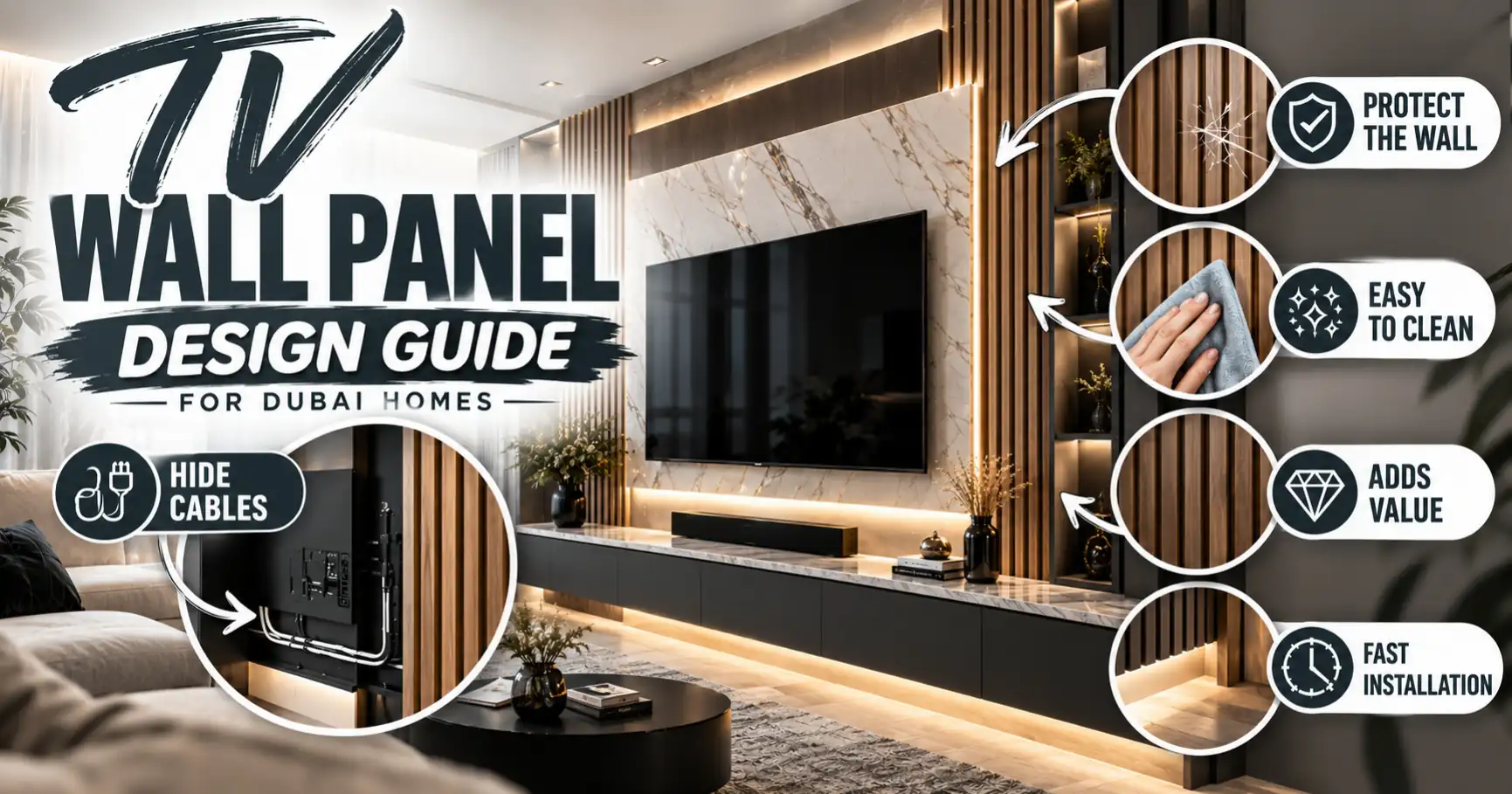 TV Wall Panel Design Ideas for Dubai Homes 2 TV Wall Panel Design Ideas 1