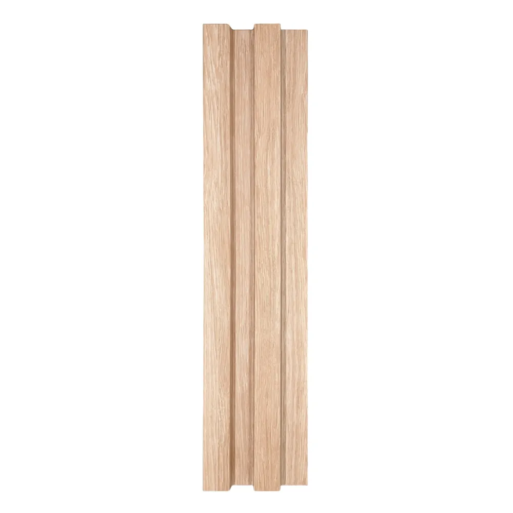 Whitewashed oak slat panel sample