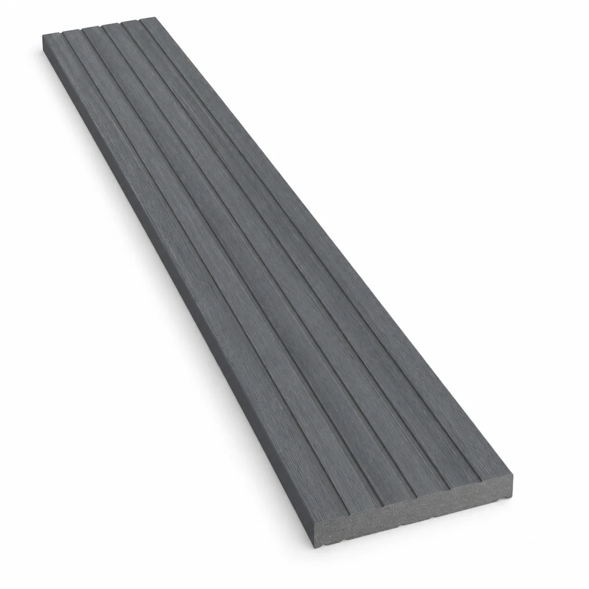 Grey Grooved Composite Trim Sample