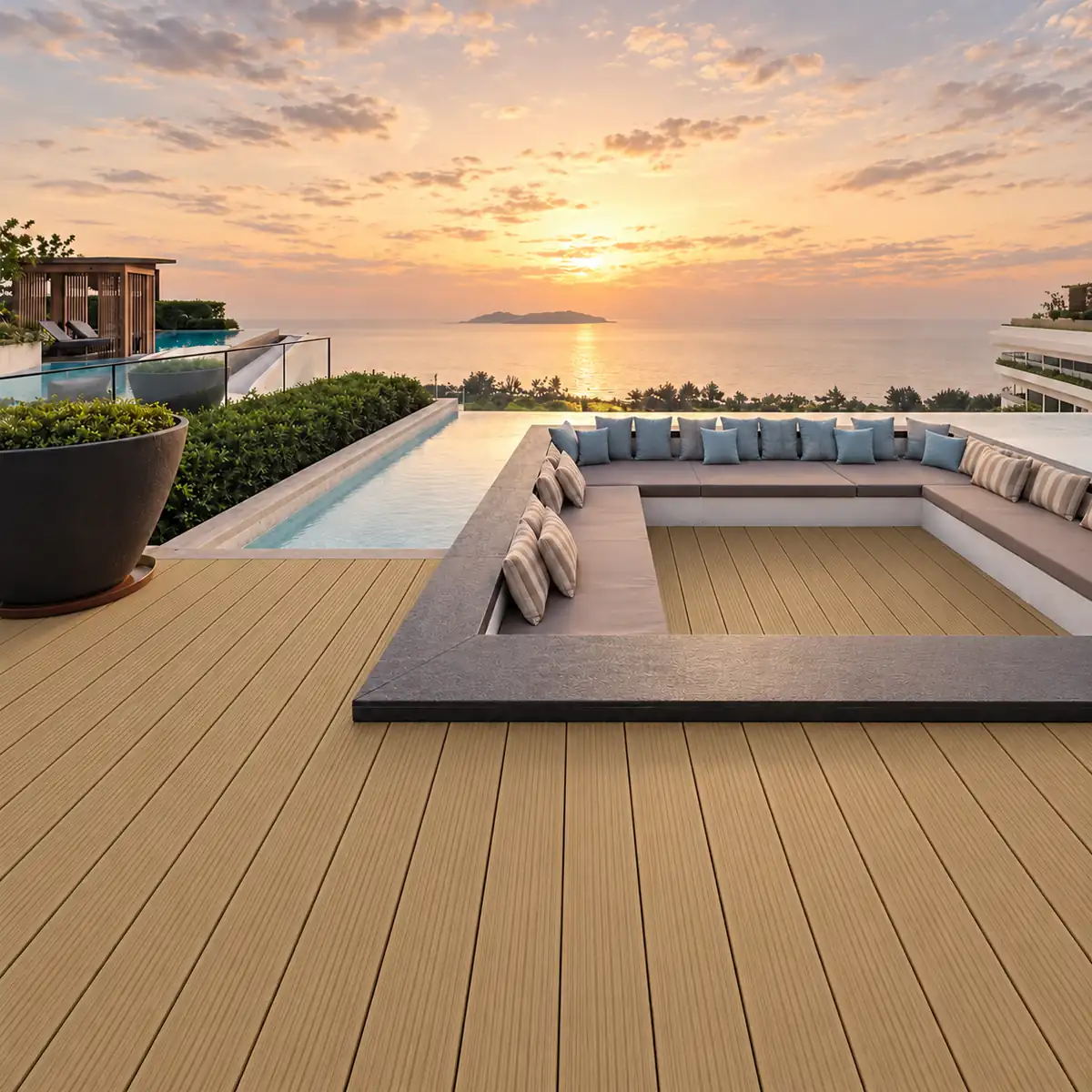 Grooved Composite Decking Sea View