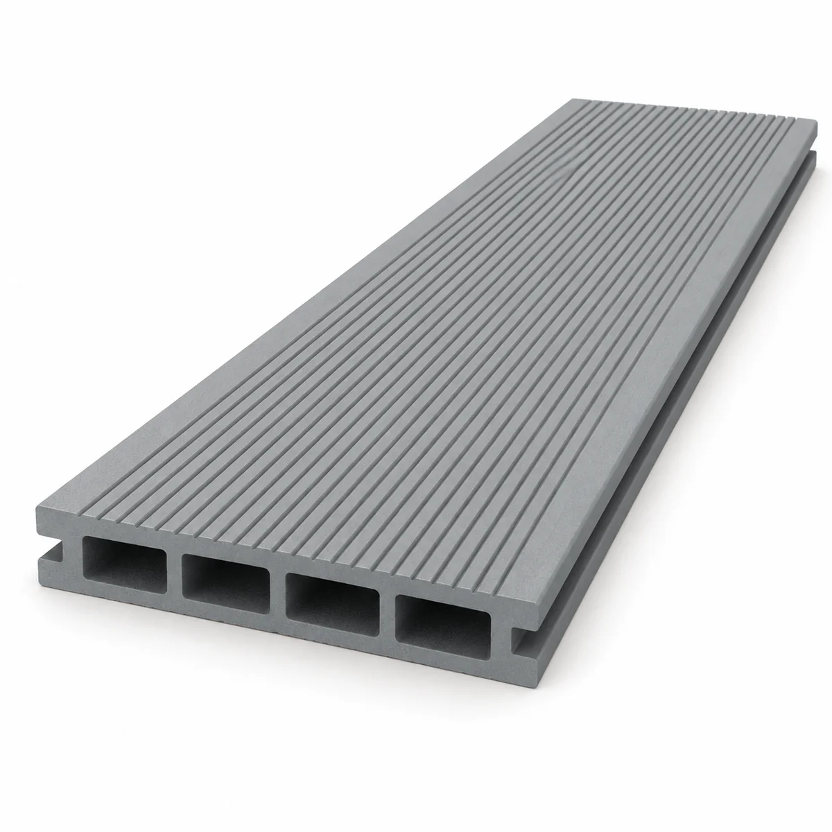 Grey Fine Grooved Decking Sample