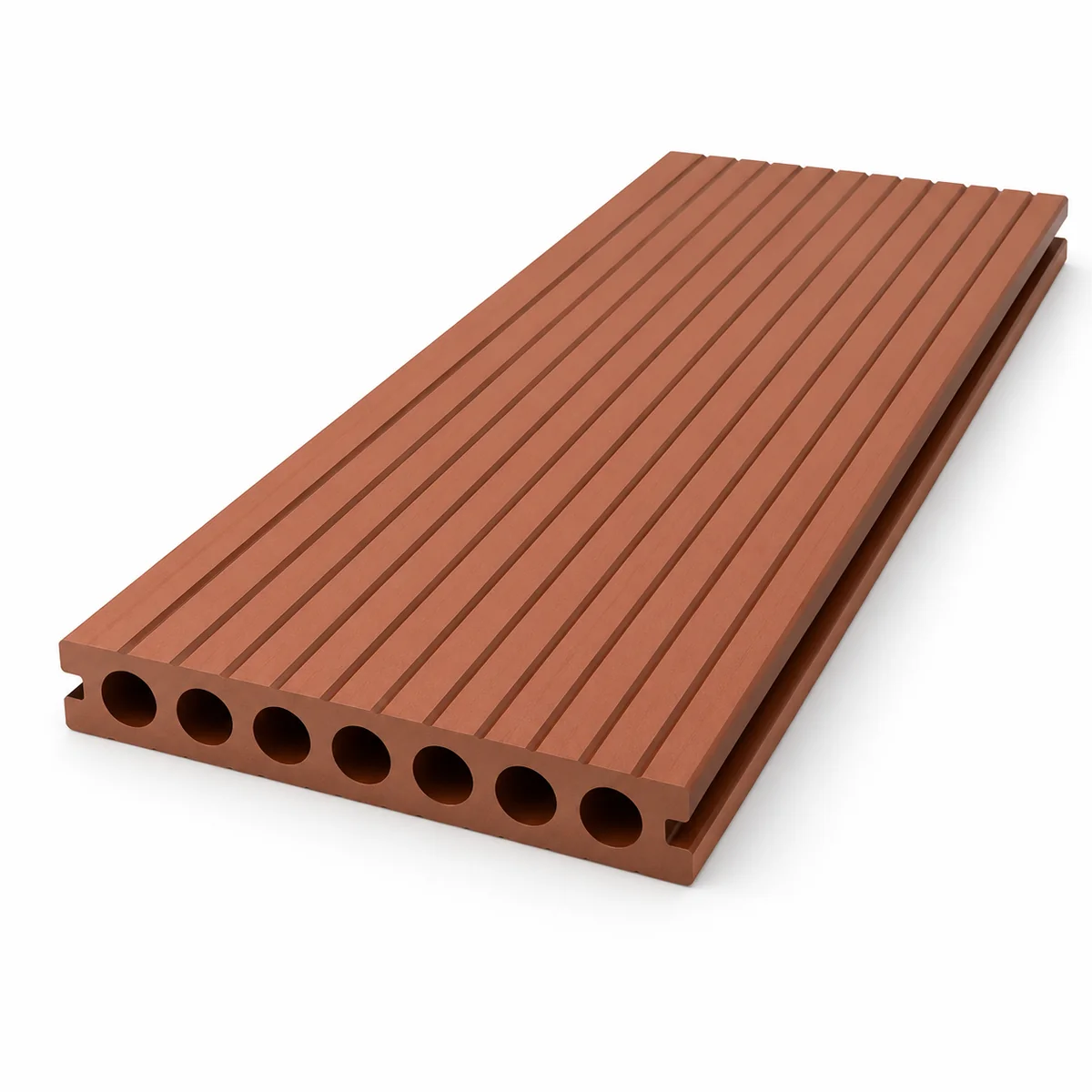 Redwood Grooved Hollow Decking Sample